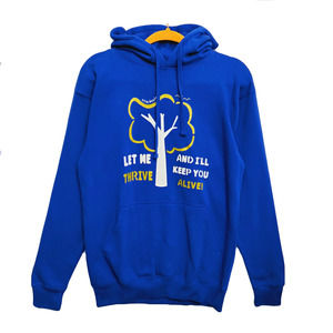 Long sleeve hoodie royal blue S loose oversized